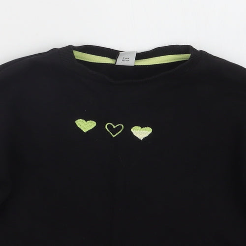 TU Girls Black   Pullover Jumper Size 7 Years