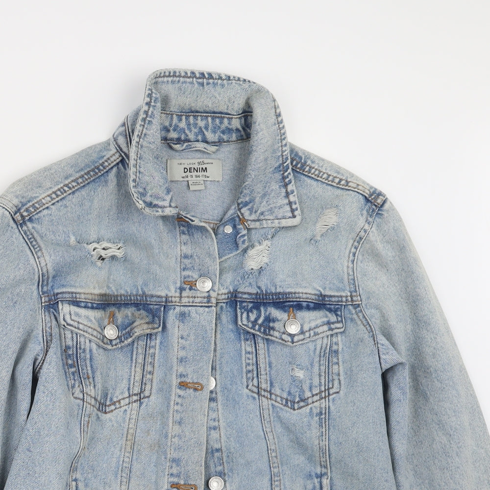 New Look Girls Blue  Denim Jacket  Size 14-15 Years