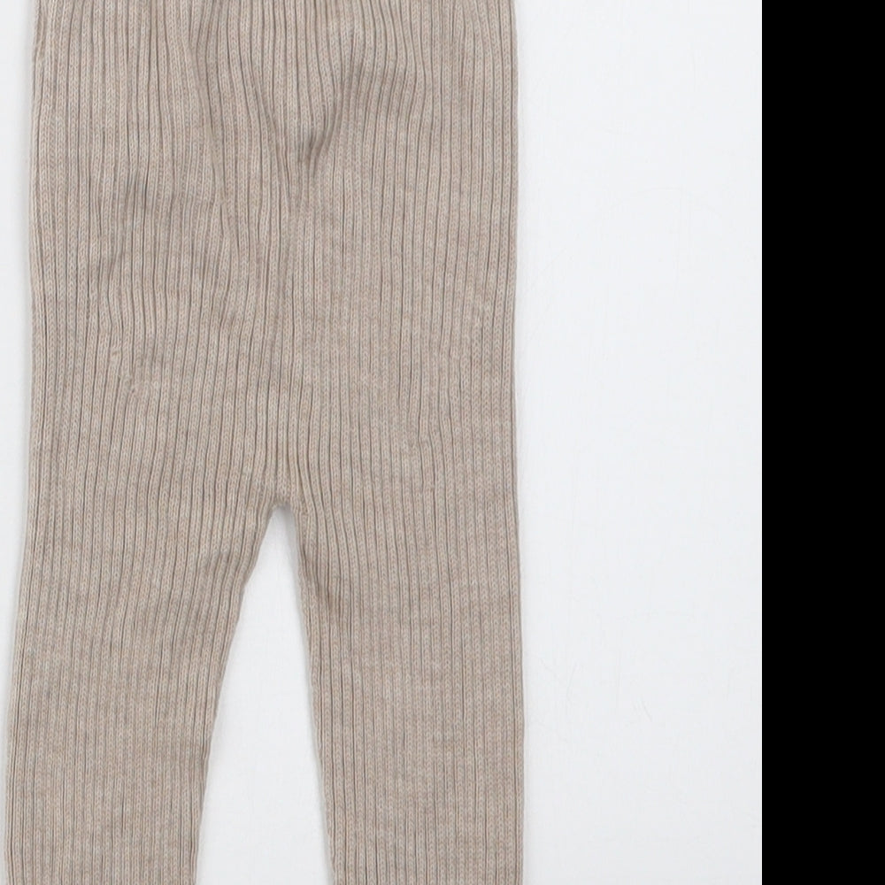 wedoble Girls Beige  Knit Capri Trousers Size 12 Months