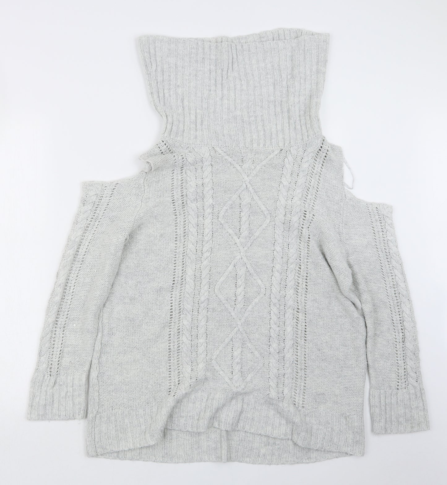 Peacocks Womens Grey  Knit Pullover Jumper Size M