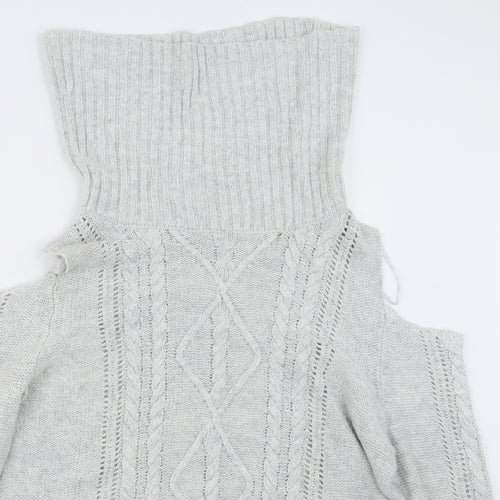 Peacocks Womens Grey  Knit Pullover Jumper Size M
