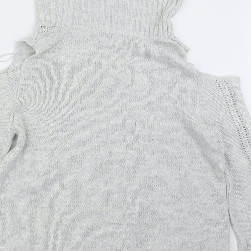 Peacocks Womens Grey  Knit Pullover Jumper Size M
