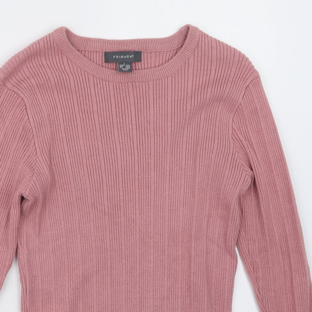 Primark Womens Pink  Knit Pullover Jumper Size 14