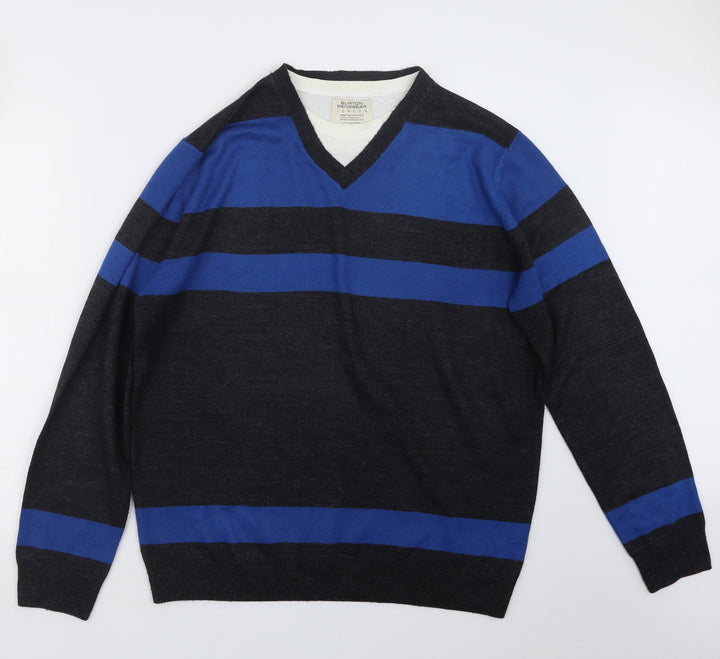 Burton Mens Grey Knit Pullover Jumper Size XL