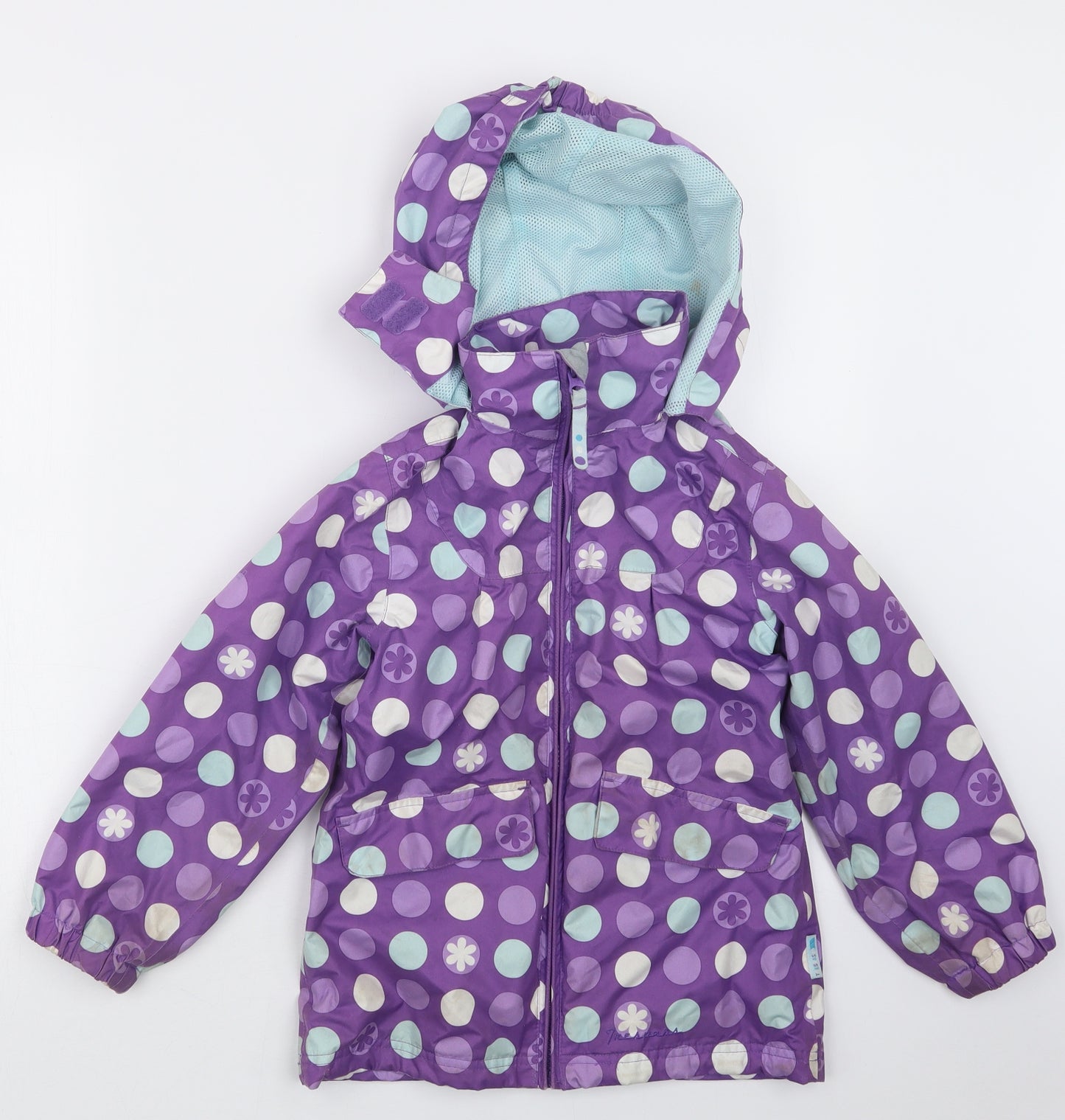 Trespass Girls Purple Geometric  Jacket Coat Size 5-6 Years