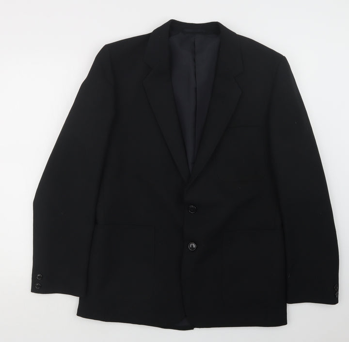 Quality Menswear Mens Black   Jacket Suit Jacket Size 38