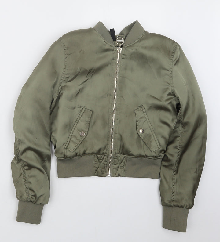 H&M Womens Green   Jacket  Size 6
