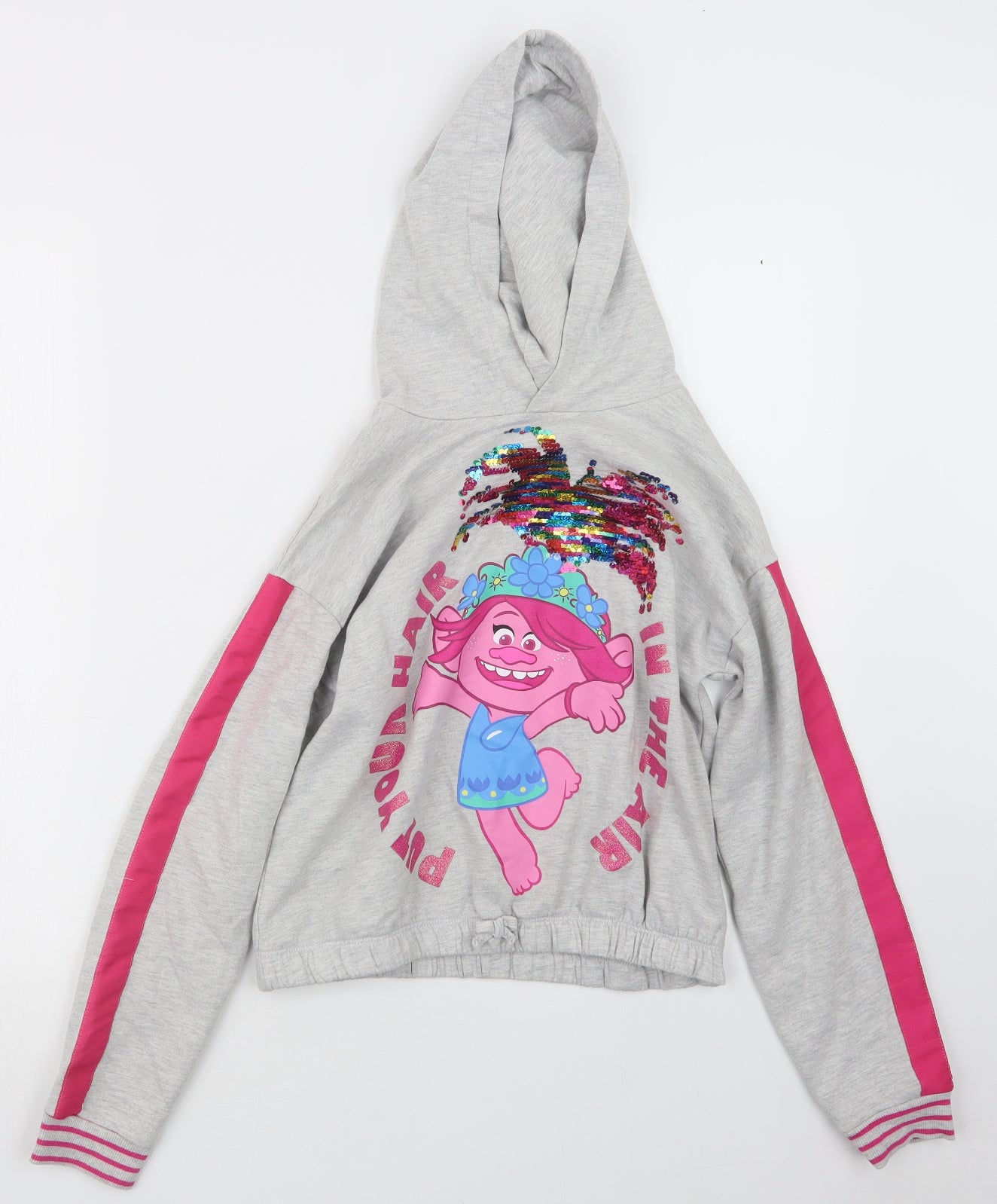 George Girls Grey   Pullover Hoodie Size 10-11 Years  - Trolls