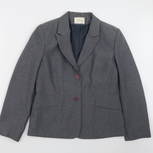 Perrie Womens Blue   Jacket Blazer Size 14