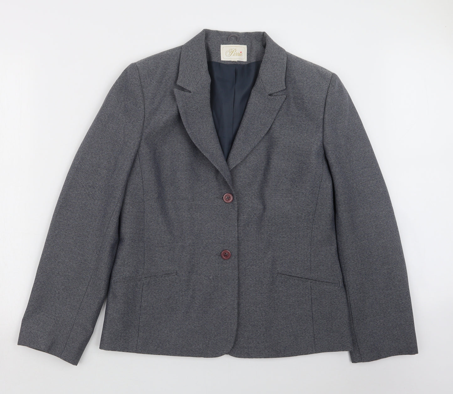 Perrie Womens Blue   Jacket Blazer Size 14