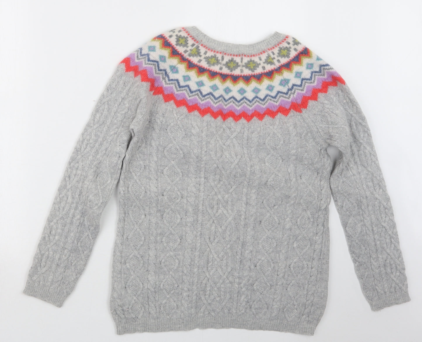 Arabella & Addison Womens Grey  Knit Pullover Jumper Size 12