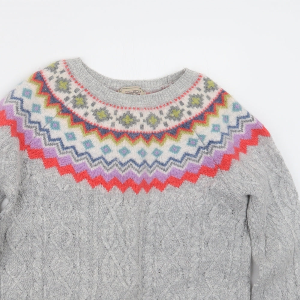 Arabella & Addison Womens Grey  Knit Pullover Jumper Size 12