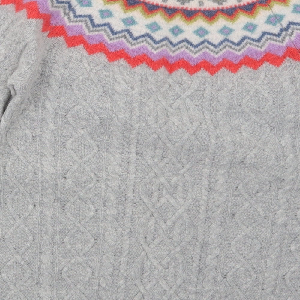 Arabella & Addison Womens Grey  Knit Pullover Jumper Size 12