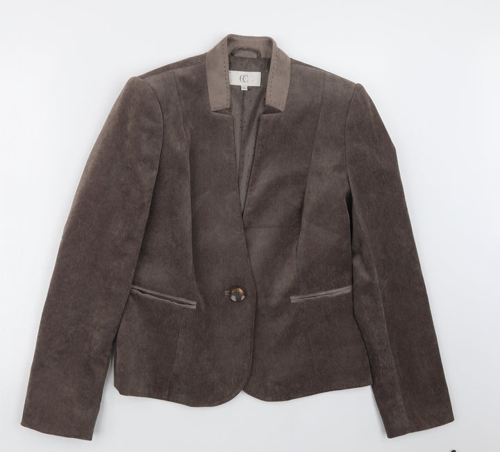 cc Womens Beige Jacket Blazer Size 10