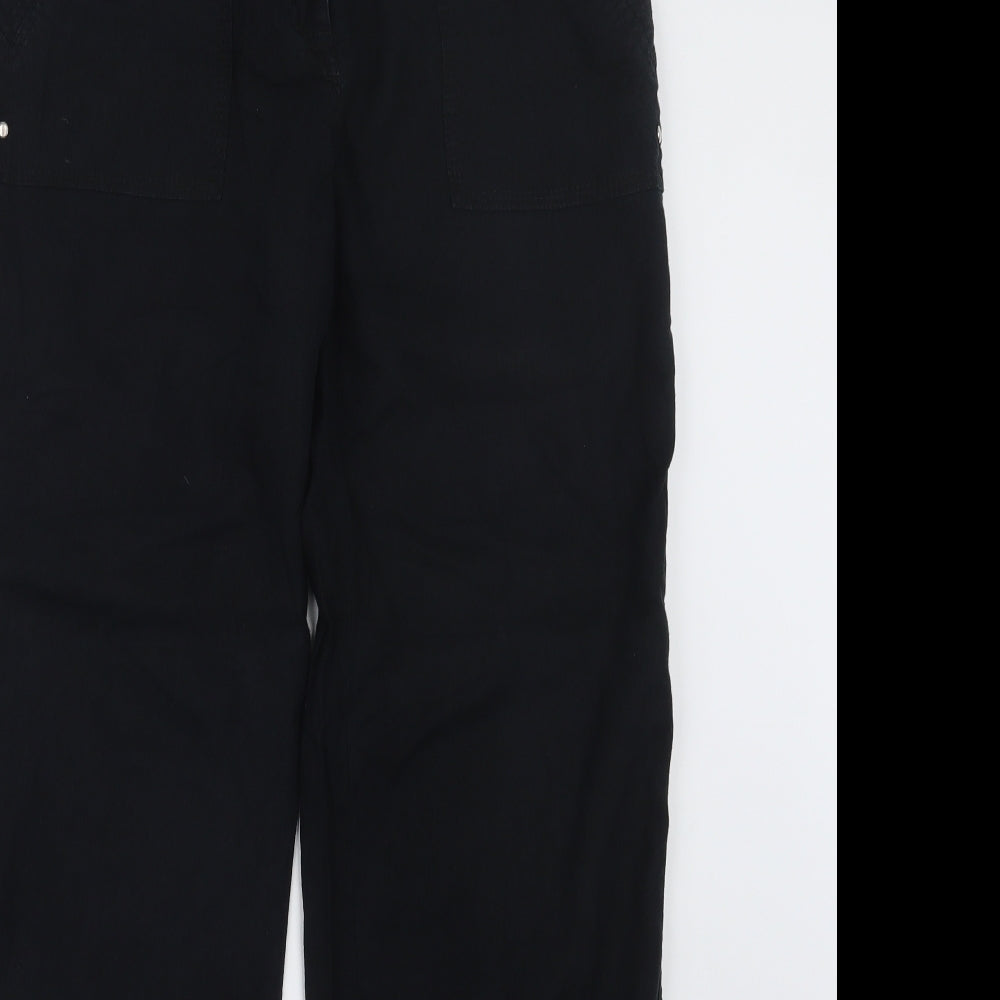 Papaya Womens Black   Trousers  Size 12 L29.5 in