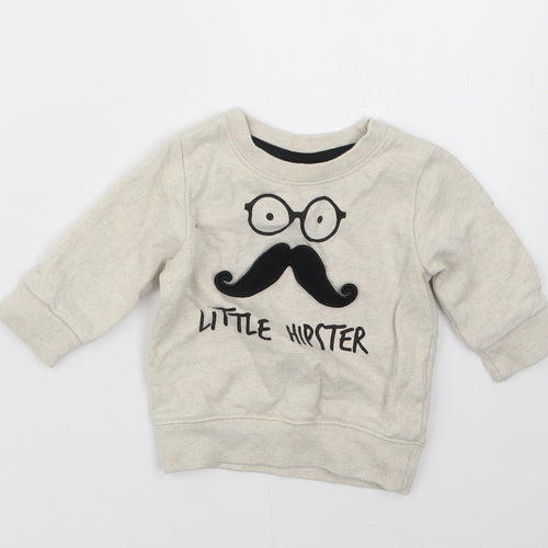 NEXT Boys Beige   Pullover Jumper Size 3-6 Months