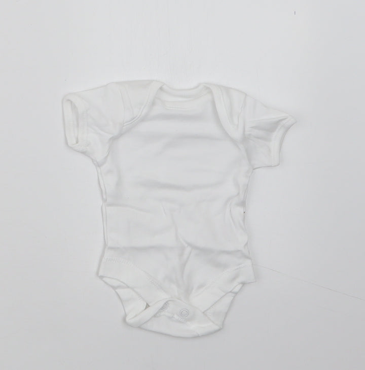 George Baby White Babygrow One-Piece Size Newborn