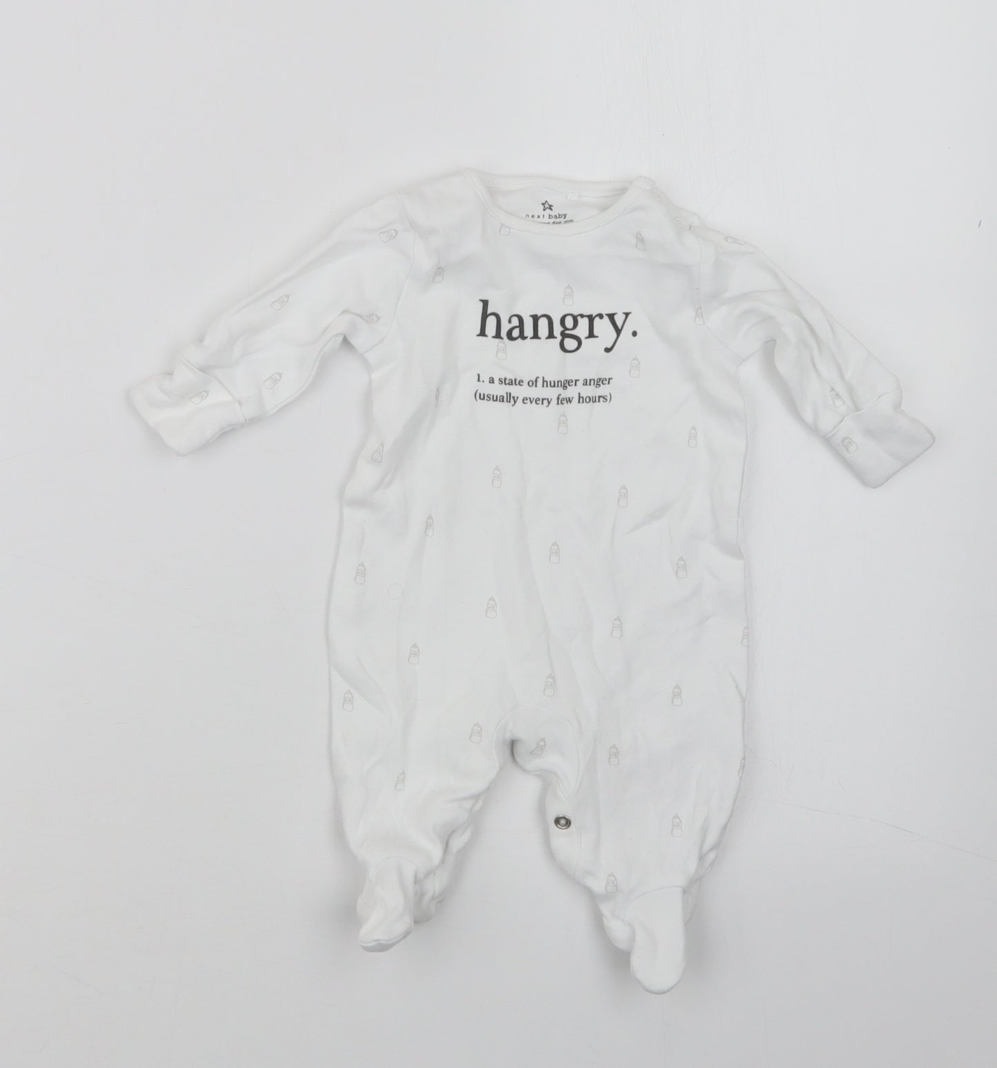 NEXT Baby White Geometric  Coverall Outfit/Set Size Newborn