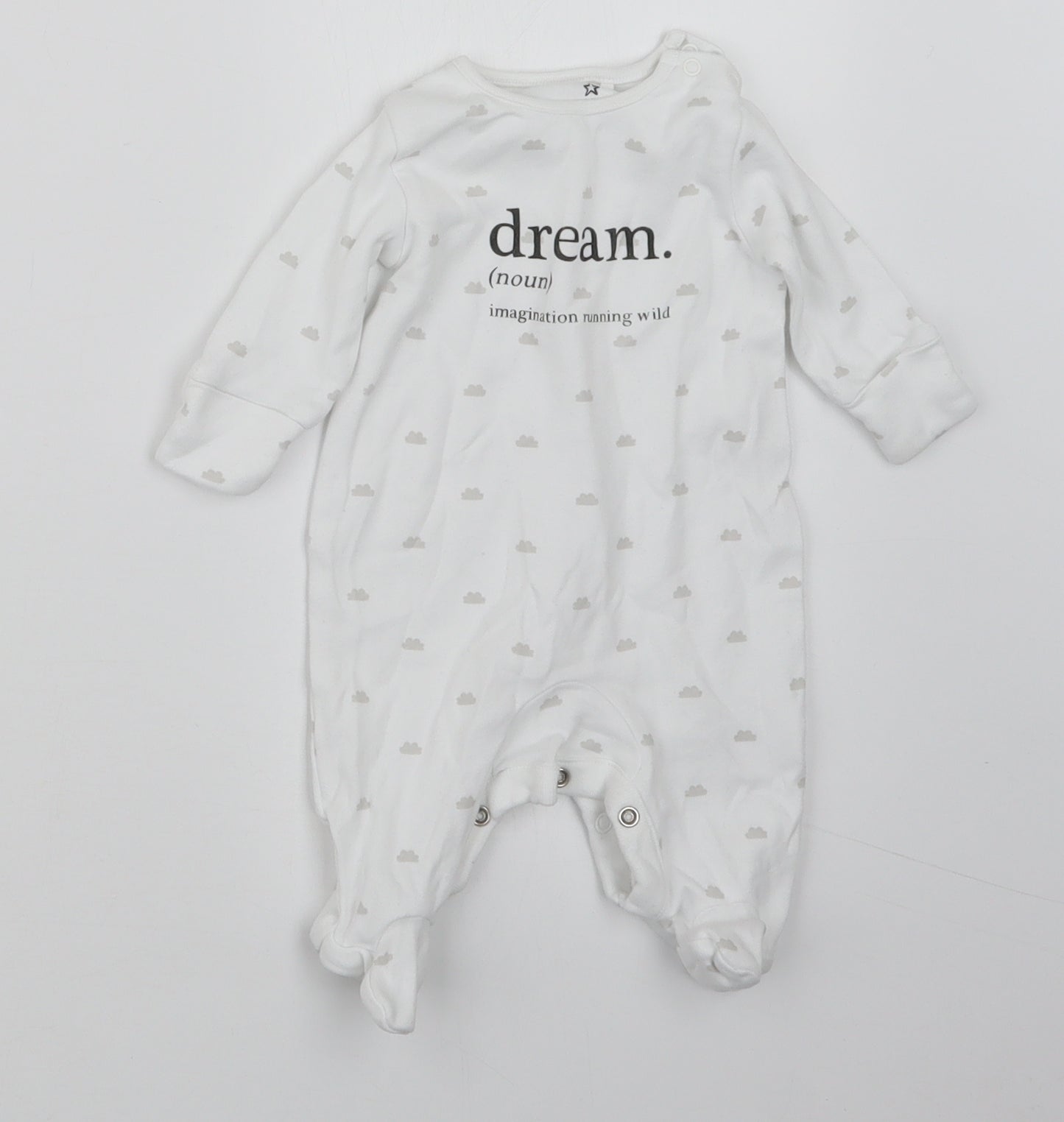 NEXT Baby White Geometric  Coverall Outfit/Set Size Newborn