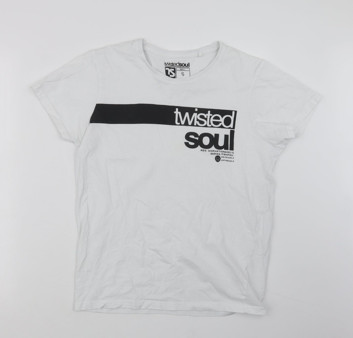 Twisted Soul Mens White    T-Shirt Size S