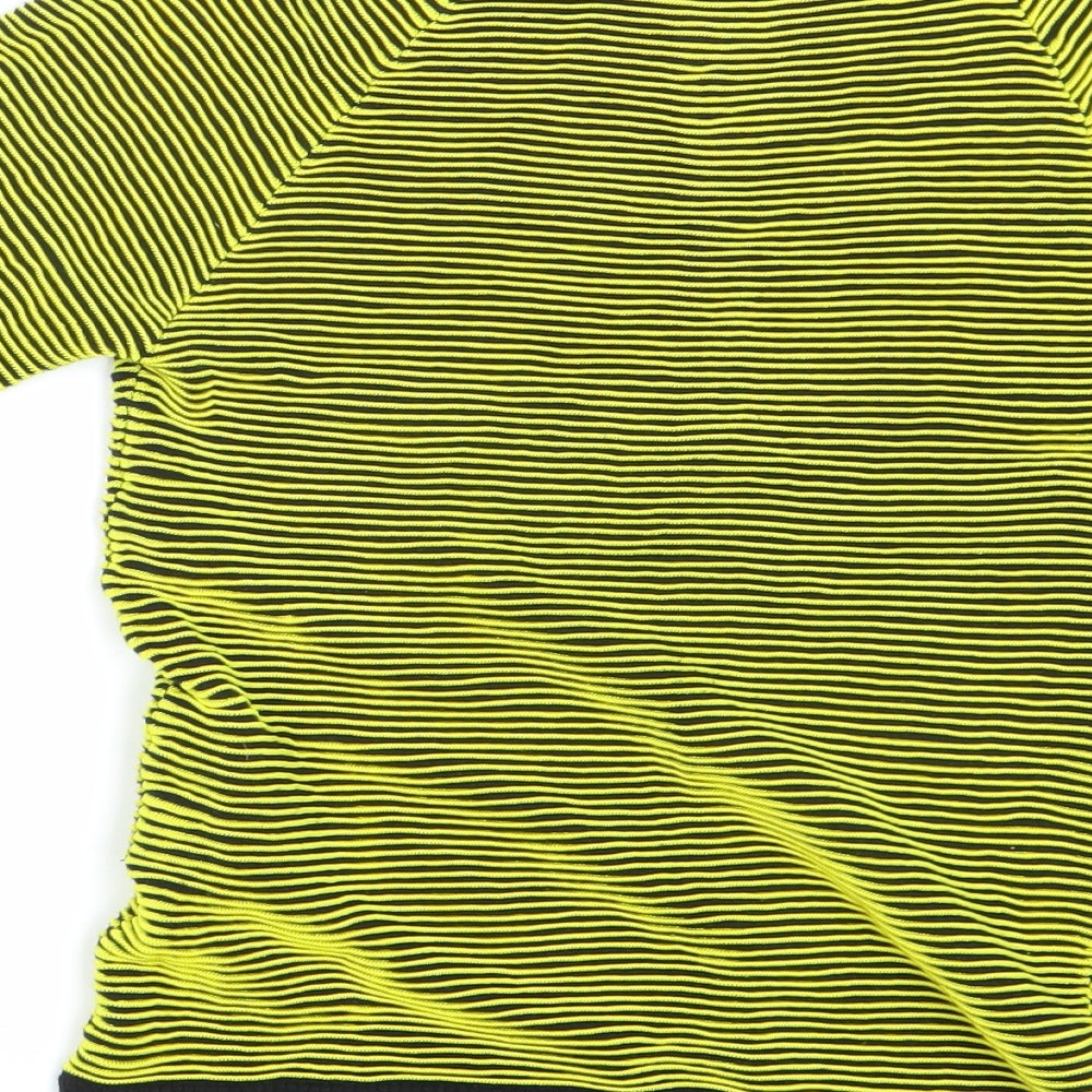 NEXT Womens Yellow Striped  Pullover Jumper Size 6