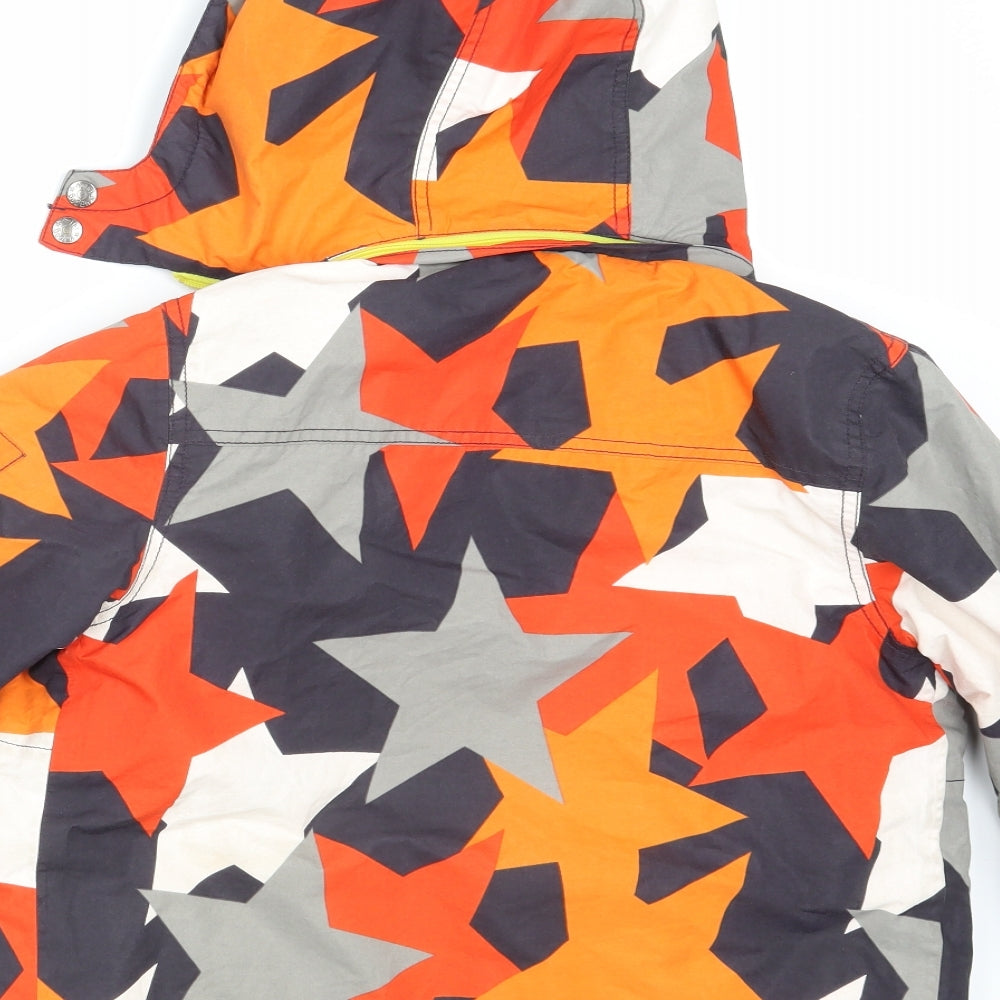 Boden Girls Multicoloured Geometric  Jacket Coat Size 6-7 Years