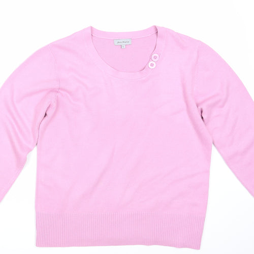 Ann Marie Womens Pink   Pullover Jumper Size L