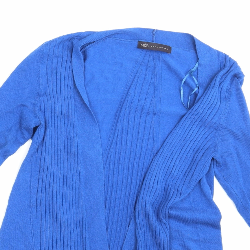 M&S Womens Blue   Wrap Jumper Size S