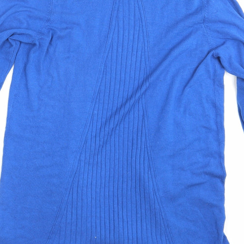M&S Womens Blue   Wrap Jumper Size S