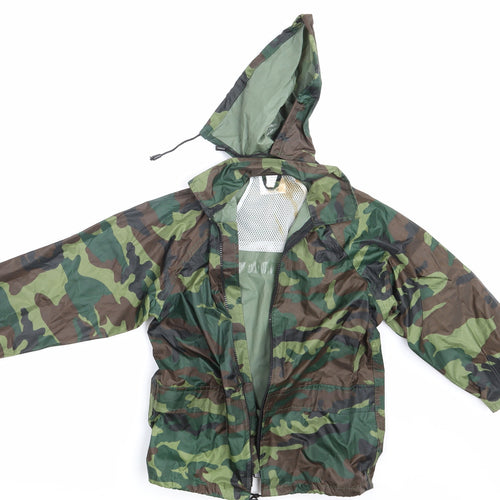 SSP Girls Green Camouflage  Rain Coat Coat Size 3-4 Years