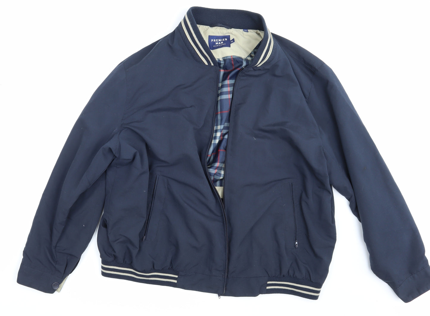 Premier Man Mens Blue   Jacket Coat Size XL