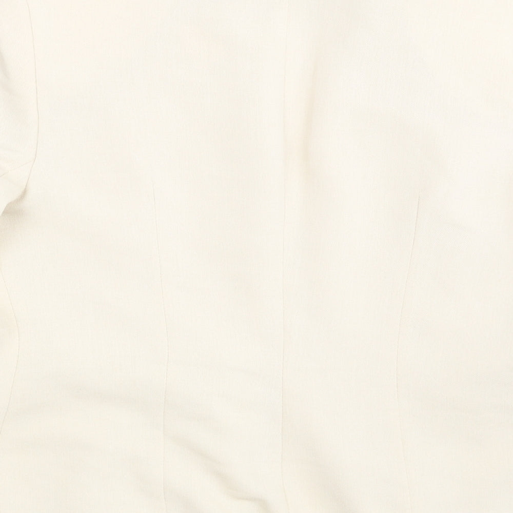 Preworn Womens Beige   Jacket Blazer Size 10