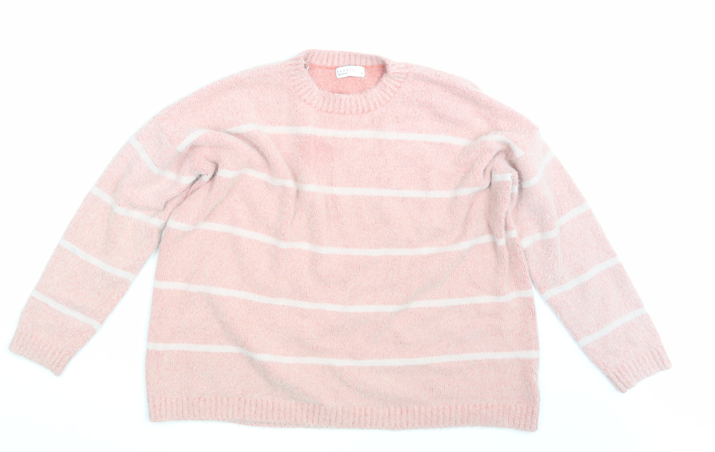 Papaya Womens Pink Striped  Pullover Jumper Size M
