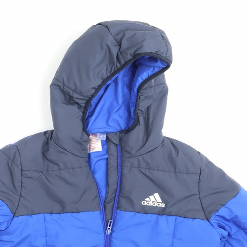adidas Boys Blue   Jacket Coat Size 9-10 Years