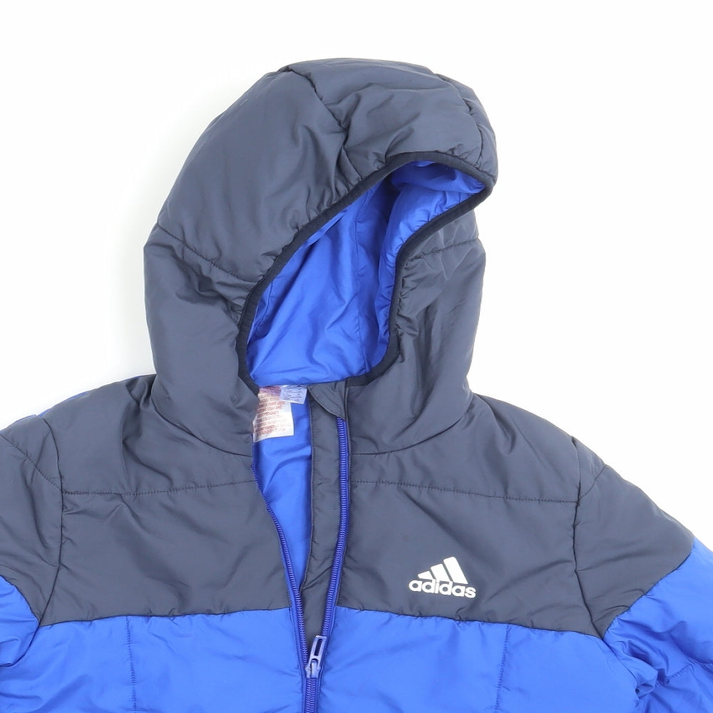 adidas Boys Blue   Jacket Coat Size 9-10 Years