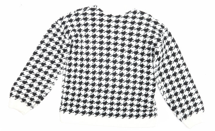 George Boys White Herringbone Pullover Jumper Size 14-15 Years