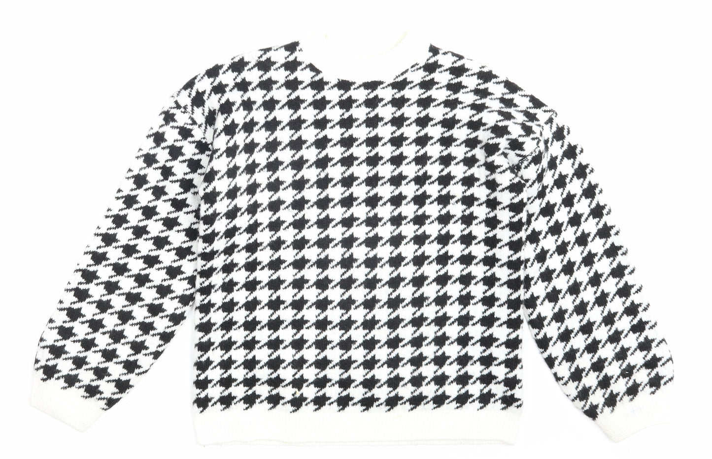 George Boys White Herringbone  Pullover Jumper Size 14-15 Years