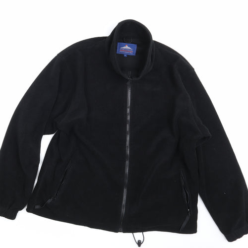 Portwest Mens Black   Full Zip Jumper Size XL