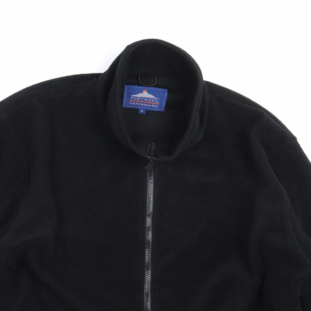 Portwest Mens Black   Full Zip Jumper Size XL