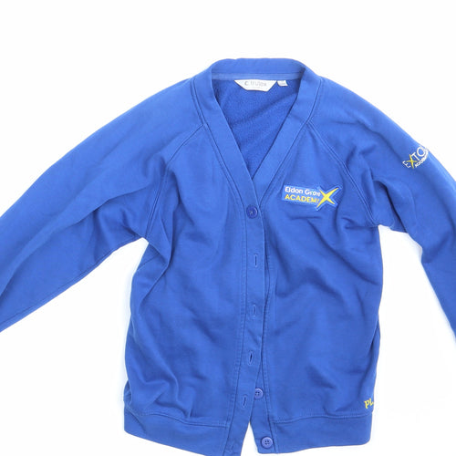 Trutex Girls Blue   Cardigan Jumper Size 9-10 Years  - EXTOL ACADEMY TRUST