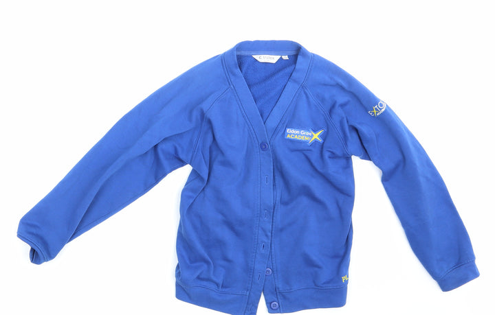 Trutex Girls Blue   Cardigan Jumper Size 9-10 Years  - EXTOL ACADEMY TRUST