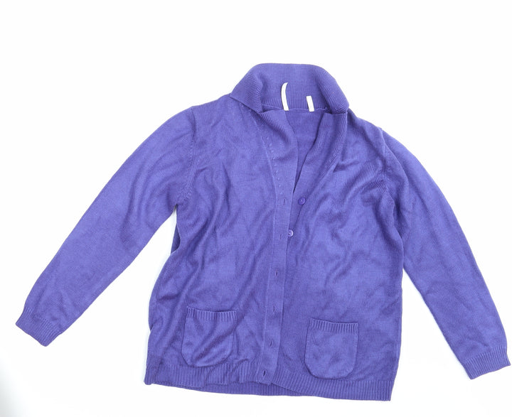 Anthology Womens Blue Cardigan Jumper Size 12