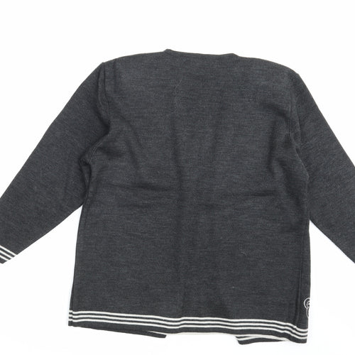 Amoretti Womens Grey Floral  Pullover Jumper One Size