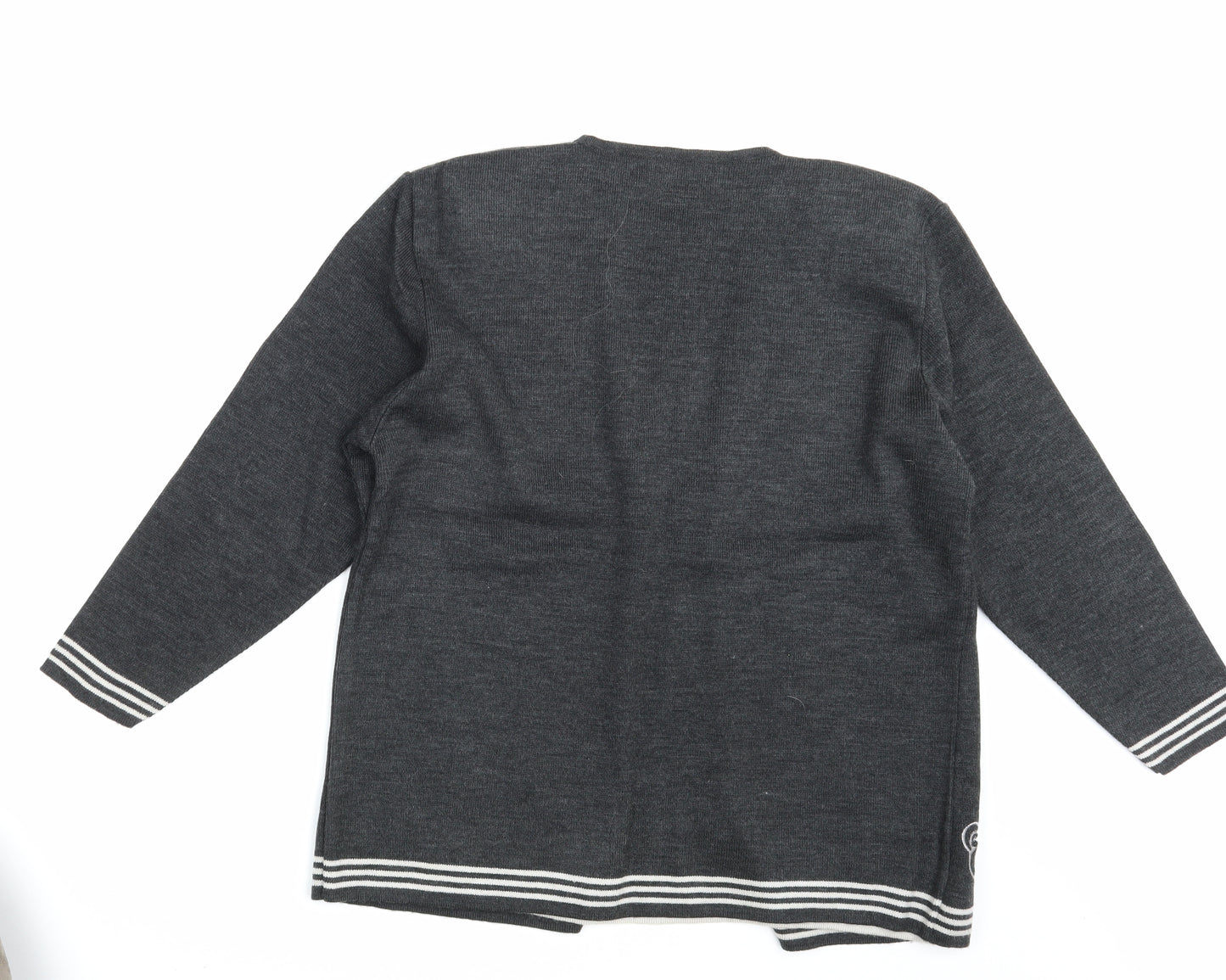 Amoretti Womens Grey Floral  Pullover Jumper One Size