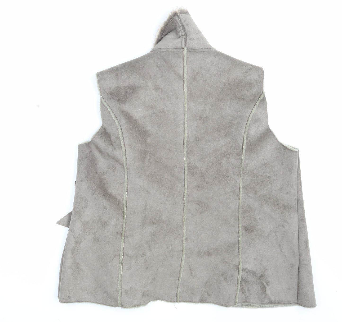 ELVI Womens Beige   Gilet Coat One Size