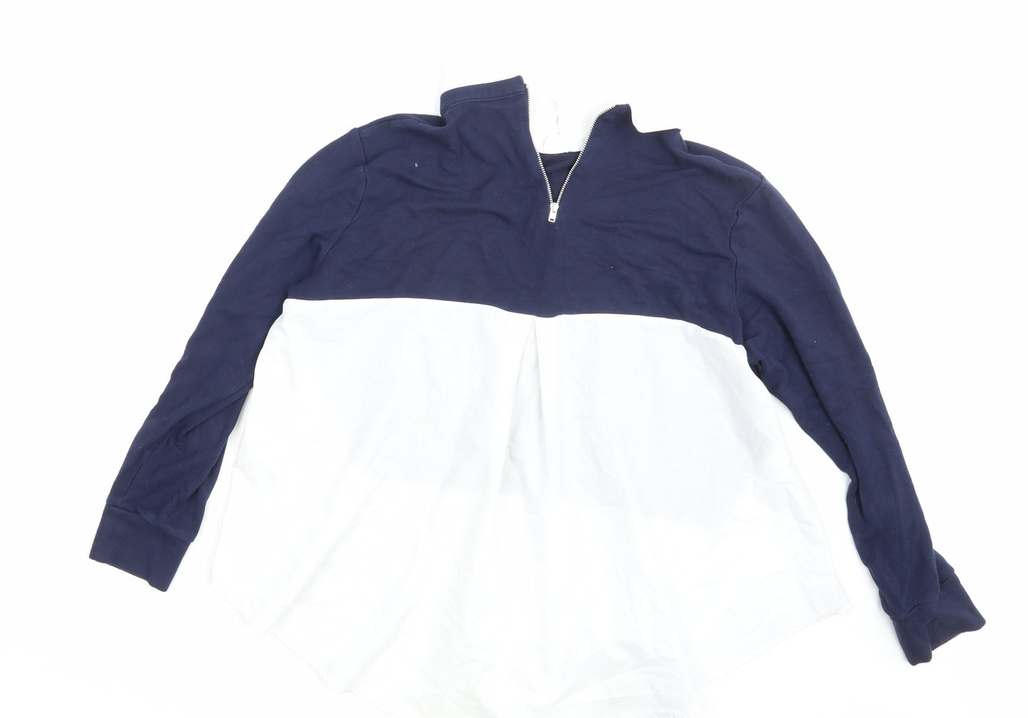 French Connection Womens Blue   Basic Blouse Size XL