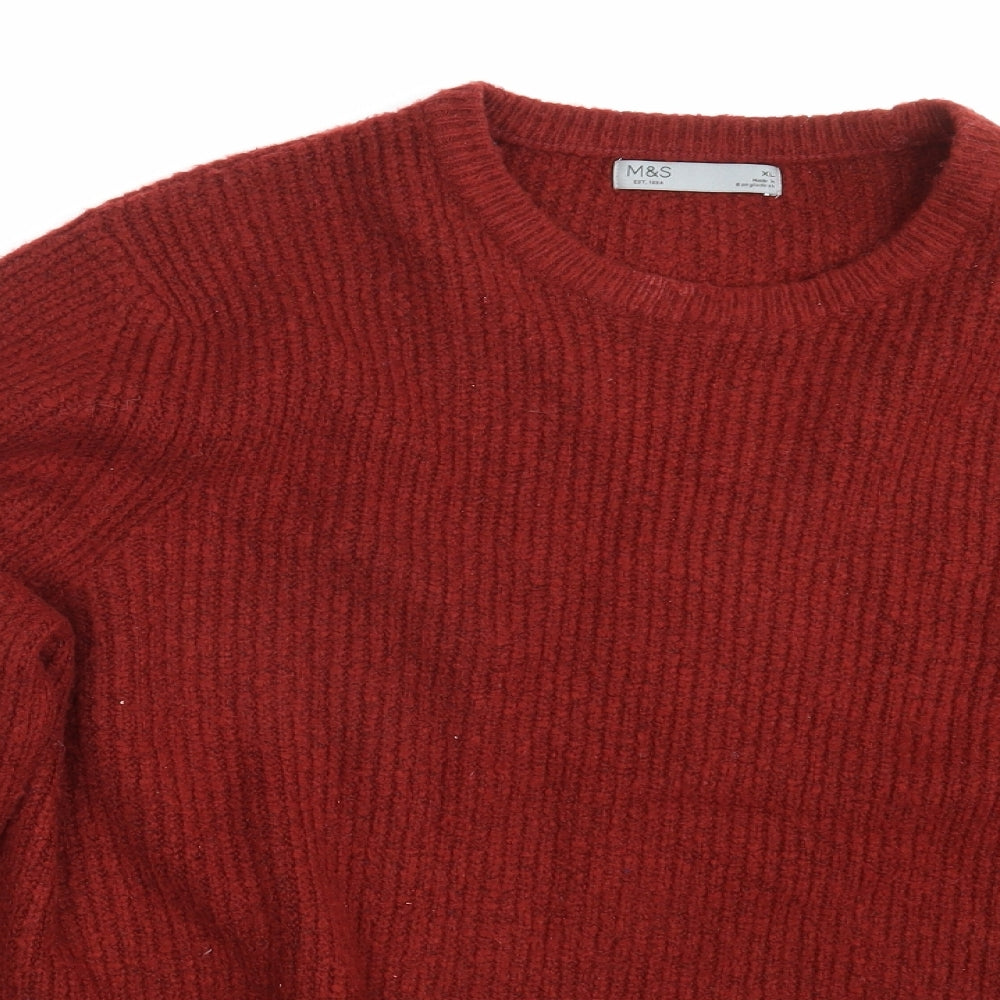 M&S Mens Purple   Pullover Jumper Size XL