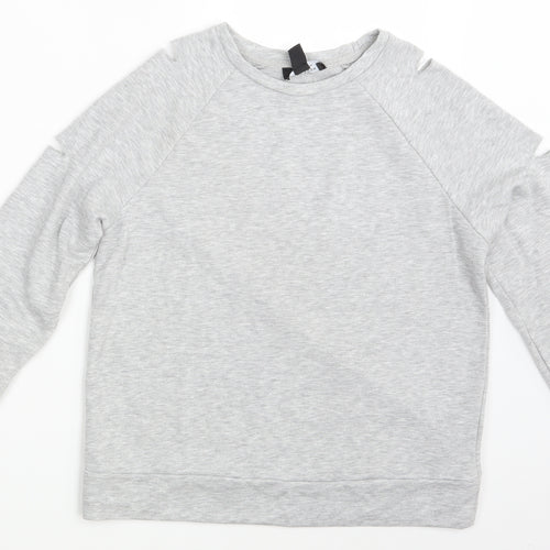 New Look Girls Grey   Pullover Sweatshirt Size 12-13 Years