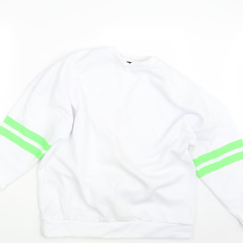 Boohoo Womens White   Pullover Jumper Size 14