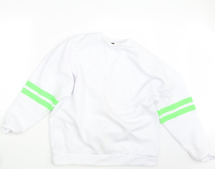 Boohoo Womens White   Pullover Jumper Size 14